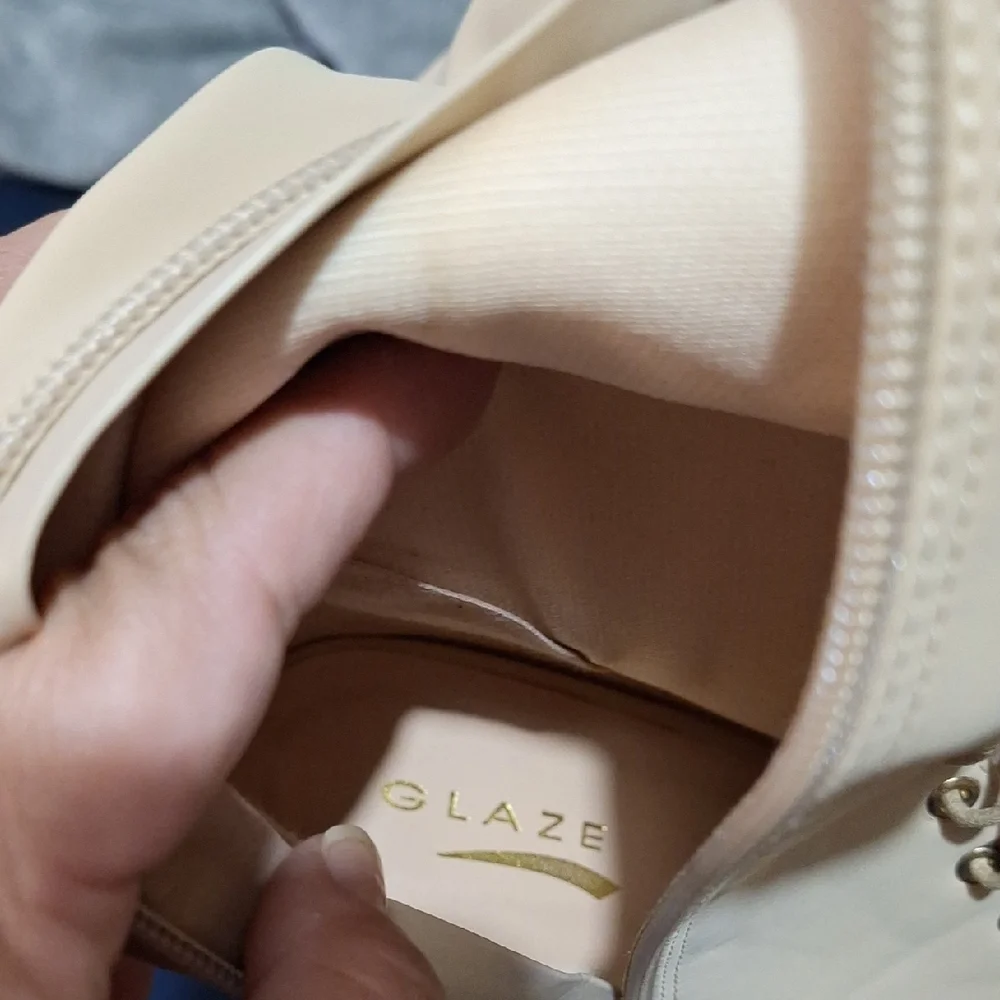 Glaze Beige Lace-Up Over the Knee Boots - Picture 2 of 6